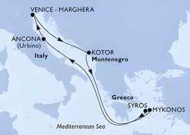 Crucero de 8 días desde Venecia (Italia) a bordo del MSC Lirica 2026 MSC Cruceros