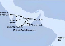 Crucero de 8 días desde Dubái (EAU) a bordo del MSC Euribia marzo 2026 msc cruceros