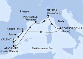 Crucero de 9 días desde Barcelona a bordo del MSC Magnifica diciembre 2025 MSC Cruceros