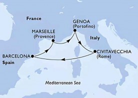 Crucero de 6 días desde Barcelona a bordo del MSC Fantasia abril 2026 MSC Cruceros