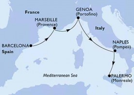 Crucero de 5 días desde Barcelona a bordo del MSC Splendida noviembre 2025 MSC Cruceros