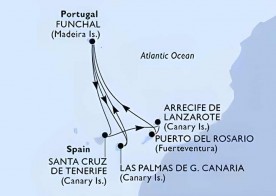 Crucero de 8 días desde Las Palmas de Gran Canaria a bordo del MSC Musica diciembre 2025 MSC Cruceros
