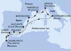 Crucero de 11 días desde Barcelona a bordo del MSC Magnifica diciembre 2026 MSC Cruceros