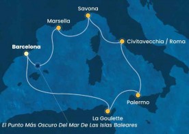Crucero de 8 días desde Barcelona a bordo del Costa Pacifica noviembre 2025 Costa Cruceros