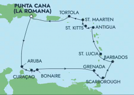 Itinerario Crucero El Caribe: Curazao, Aruba y Barbados