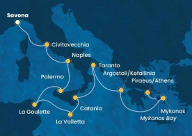 Crucero de 11 días desde Savona (Italia) a bordo del Costa Fascinosa mayo 2026 Costa Cruceros