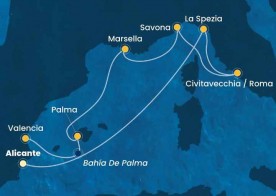 Crucero de 8 días desde Alicante a bordo del Costa Pacifica abril 2026 Costa Cruceros