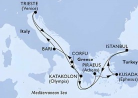 Crucero de 10 días desde Bari (Alberobello) a bordo del MSC Fantasia 2026 MSC Cruceros