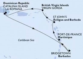 Crucero de 8 días desde La Romana (R.Dominicana) a bordo del MSC Opera enero 2027 MSC Cruceros