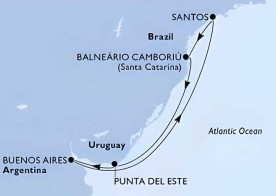 Crucero de 8 días desde Santos (Sao Paulo) a bordo del MSC Preziosa 2026 MSC Cruceros